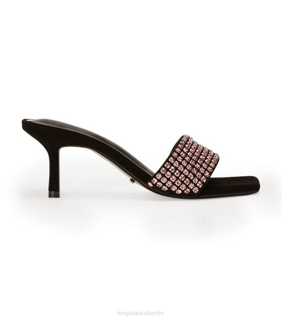 niedrige Absätze| de Tony Bianco Frauen Amos Heels Kristallrosa/schwarzes Wildleder 4624290